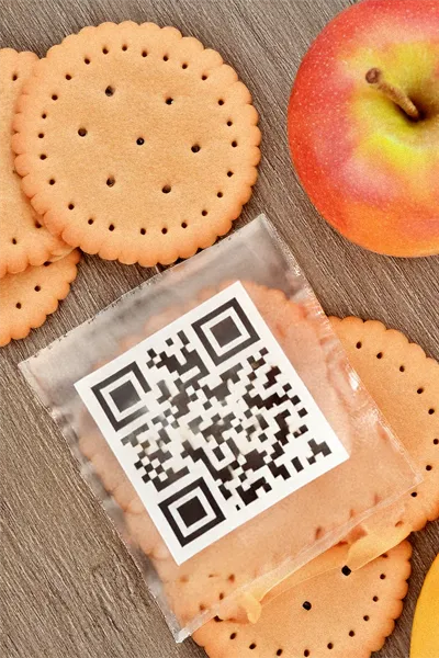 Etichette, cartellini e menu digitali con QR Code per prodotti alimentari